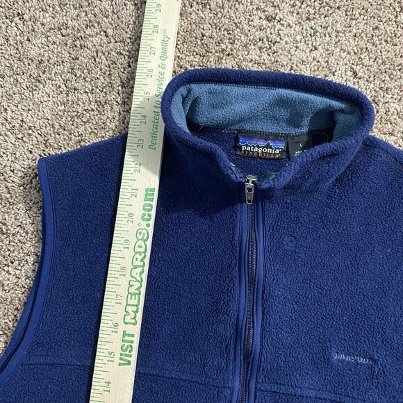 Vintage Patagonia Synchilla Vest Blue Full Zip Made in USA Size Large Gorpcore - Picture 7 of 7